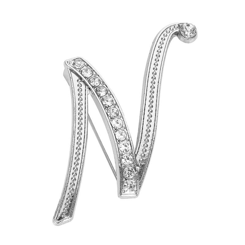 1шт кристалл 26 английских букв брошь булавка пара мемориальные украшения любовь подарки