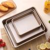 Nonstick Rectangle Golden Baking Tray Carbon Steel Oven Cake Bread Pastry Pans Biscuits Bakeware Mold Kitchen Cooking Tools