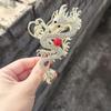 Dragon Shaped Hair Clips Chinese Style Rhinestone Hairpin Fashion Hair Claw  Gift