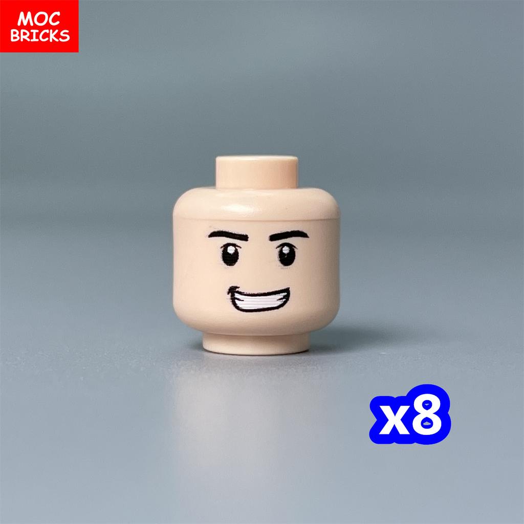 8 шт. Кубики MOC Лицо Голова Фигурка Выражение Лица Часть Обучающие Строительные Кубики Игрушки Идеально Для Детей
