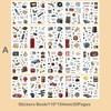 20 Pages Stickers Book DIY Scrapbooking Supplies Collage Junk Journal Cute Materials Decor Sticker Stationery
