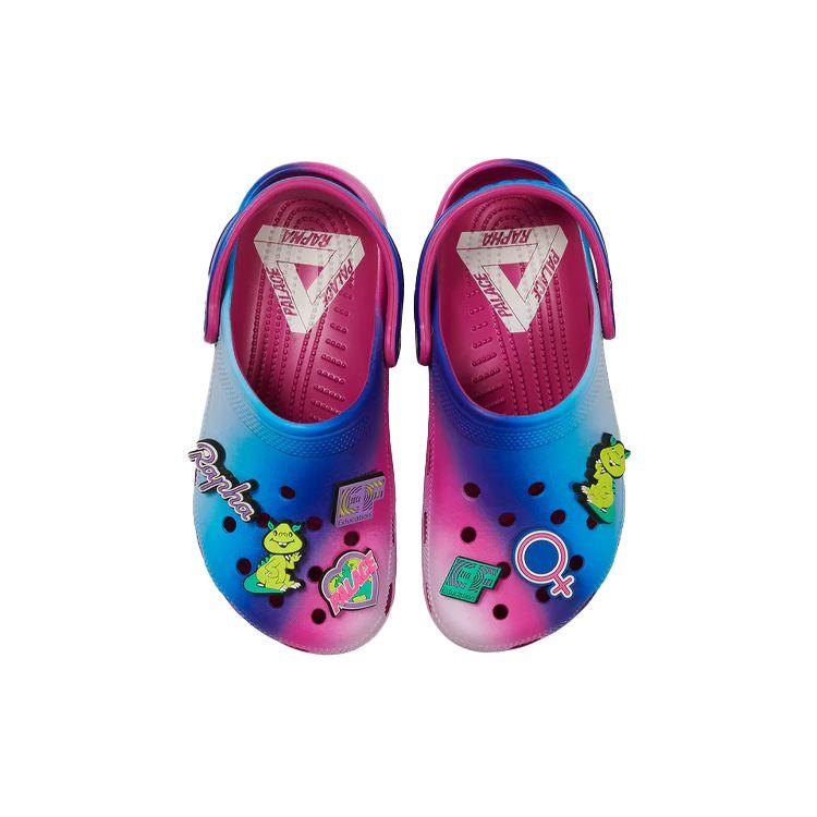 Palace x Rapha x Crocs Classic Clog Education First Унисекс Кроссовки Синий Мульти Полоски 208220-90H