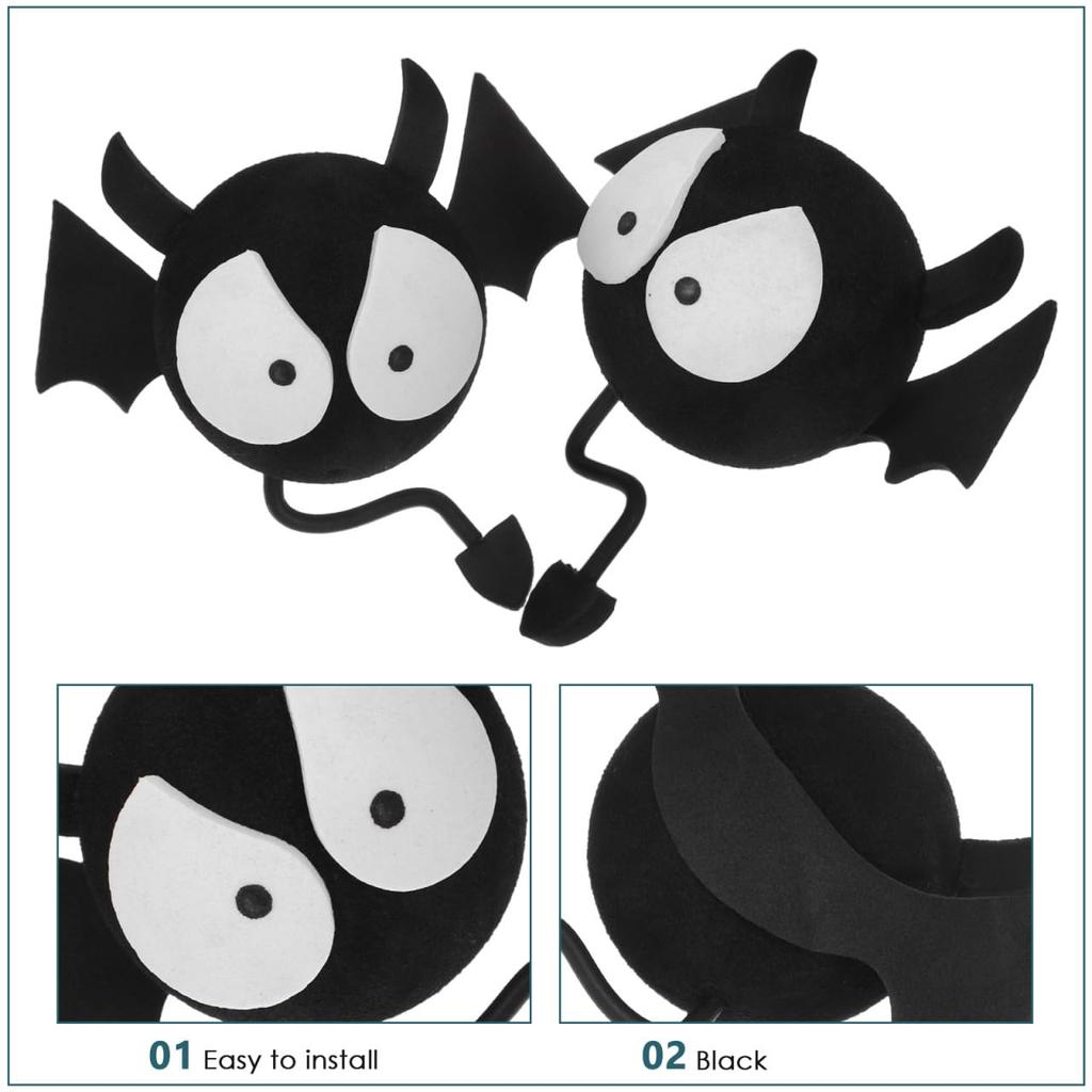Lurrose 2 шт. Украшение для автомобильной антенны Забавное украшение на автомобильную антенну Хэллоуин Автомобильная антенна
