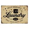 Laundry Vintage Metal Posters Tin Signs Decor Funny Metal Plaque Pin Up Girl Home Wall Art Painting