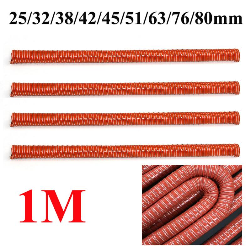 1M Universal Car Air Ducting Pipe Flexible Air Vent Hose Tube Hot Cold Cooling Transfer Extractor 25/32/38/42/45/51/63/76/80mm