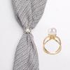 Faux Pearl Scarf Ring Silk Scarf Slide T-shirt Tie Clip Stylish Slide Ring