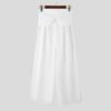 INCERUN Men High Wrap Waist Side Zip-up Casual Loose Wide Legs Pants Long Trousers