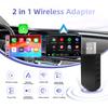 Carplay Wireless 2 IN 1 Adapter Mini Box WiFi Fast Connect Wired To Wireless Android Auto For USB/Type C Dongle Plug And Play