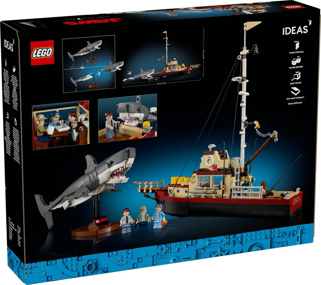 LEGO IDEAS Jaws 21350 LEGO IDEAS Jaws Assembly Set Toy Block Birthday Christmas Present Present Gift Shark Boys Girls Adults