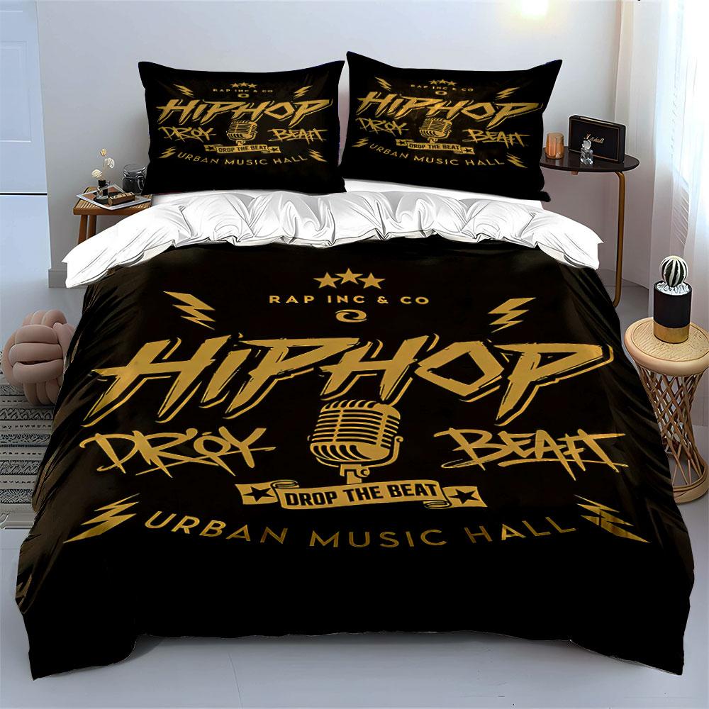 Microphone, stars, lightning bolts. Bedding sets Duvet cover sets Duvet covers Pillowcases(1 * Duvet Cover 2 * Pillowcases without duvet insert)