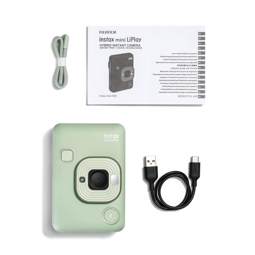 Fujifilm INSTAX Mini LIPLAY Гибридная моментальная камера Цвет маття Зеленый -