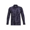 Under Armour Playoff All Over Print Pattern Golf Long Sleeve Polo Shirt Men Tops Dark-Blue 1379727-410