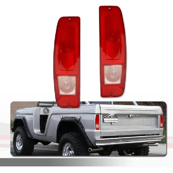 For 1967-1972 Ford Styleside F100/250/350 TRUCK,1967-1974 Ford Econoline E100/200/300,1967-1977 Ford Bronco Rear Tail light Smoked Lens