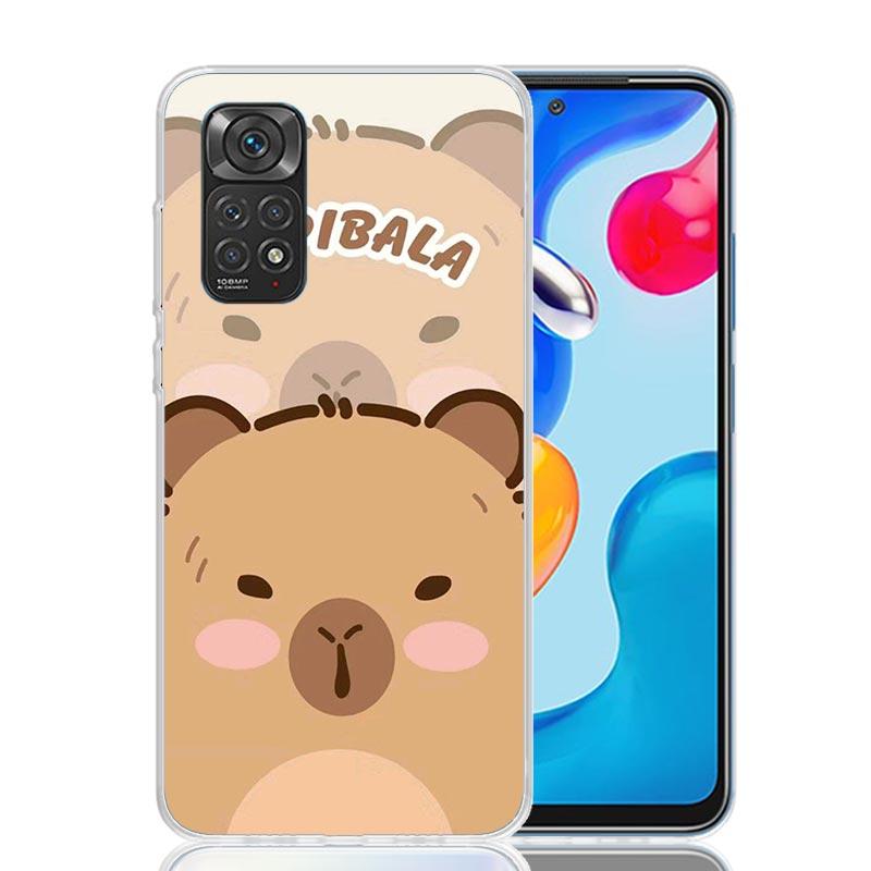 Смешная Капибара Мультяшное Животное Чехол Для Телефона Для Xiaomi Redmi Note 13 14 15 Pro Plus 12S 12 14S 11S 11E 10 10S 11 11T 5G 4G Обложка Co