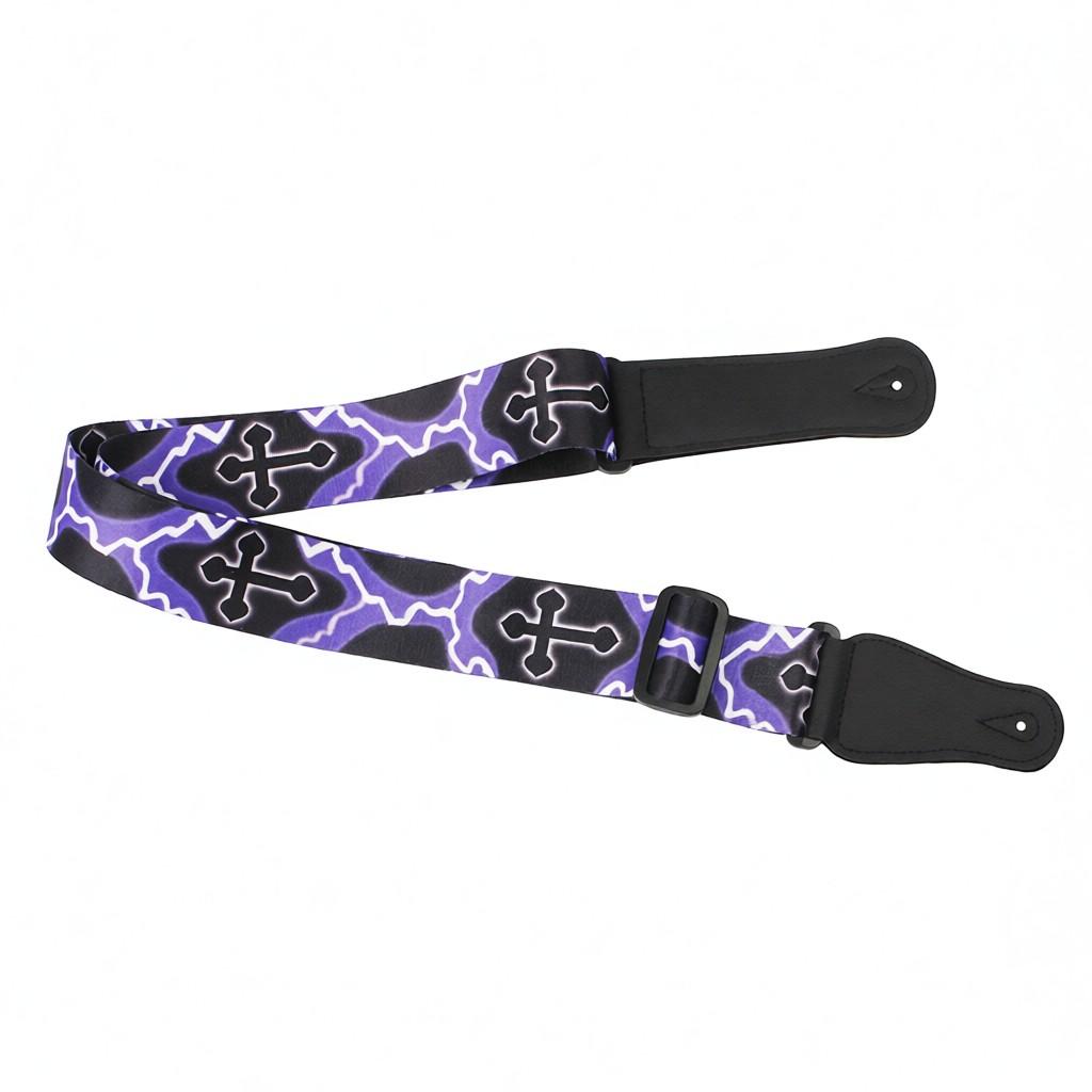 IRIN Guitar Strap Adjustable Polyester Belt PU Leather Ends for Acoustic Folk Classic Electric Guitar Bass