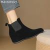 Wedges Women Ankle Boots Suede Designer Shoes Woman 2025 Trend Snow Boots Fashion Walking Winter New Goth Mujer Chelsea Boots