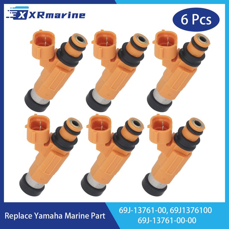Fuel Injectors 4 Holes 69J-13761-00 for Yamaha 4 Stroke F FL 200 225 HP Outboard Engine Parts 69J1376100 69J-13761-00-00