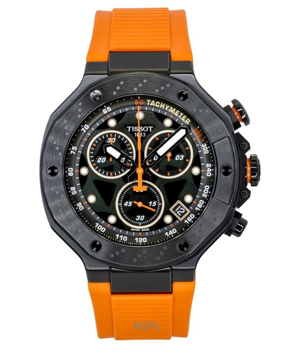 Tissot T-Race Chronograph Синтетический ремешок Черный циферблат Кварцевые T141.417.37.051.02 100M Мужские часы
