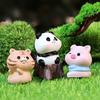 Фигурка животных Yousheng из крошечной смолы Мини-тигр, кошка, кролик, корова, миниатюрная статуэтка для кукольного домика, сказочного сада, террариумов, цветочных горшков, украшения для торта