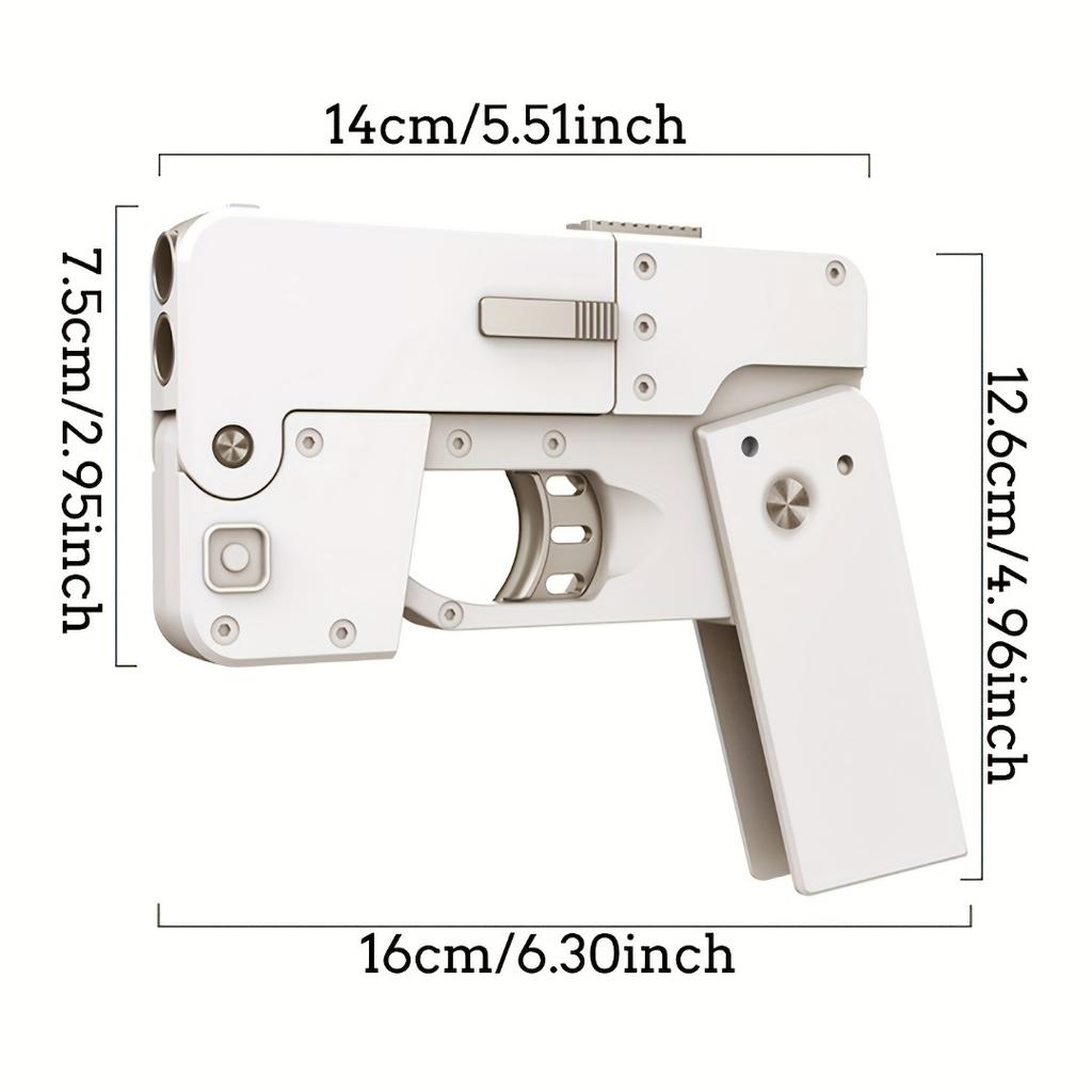 Foldable Toy Gun, Shaped Like a Mobile Phone Case for Shooting Toy Bullets, Rubber Bullet Pistol, Suitable for Halloween and Christmas Gifts.