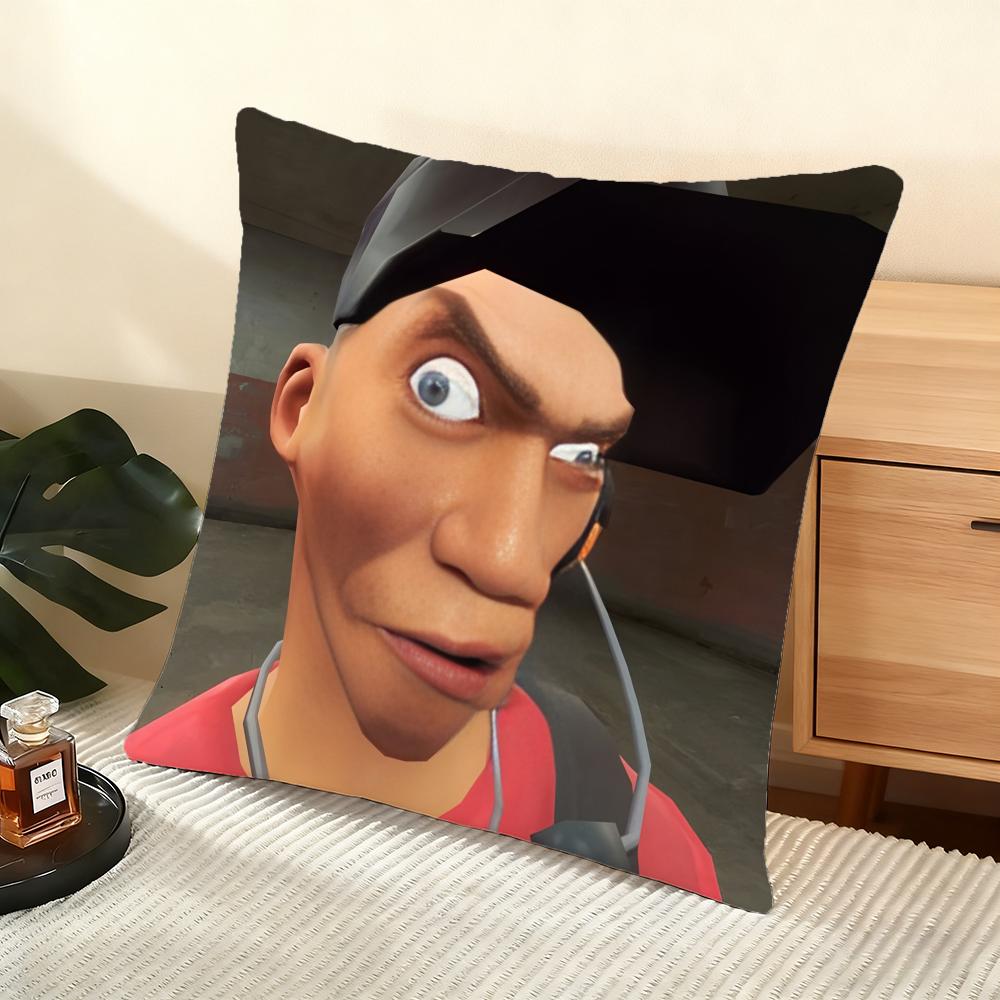 T-Team F-Fortress 2 Чехол для подушки-подушки Мягкий коротковорсовый чехол для подушки Гладкая уютная текстура Эстетичный чехол для подушки Домашний декор