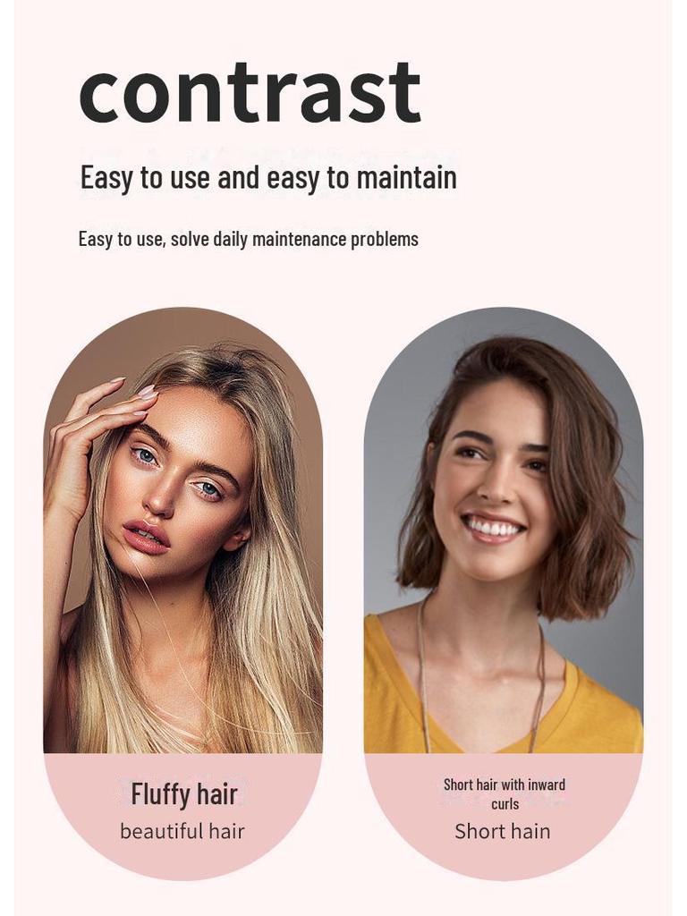 Портативный беспроводной выпрямитель для волос двойного назначения с отрицательными ионами для бережной укладки