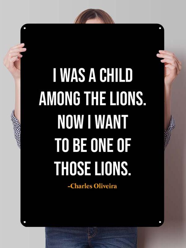 Металлические таблички с изображением боксера Чарльза Оливейры для украшения игровой комнаты, изготовленные на заказ, жестяные таблички с боксерским постером для декора стен, винтажные металлические таблички.