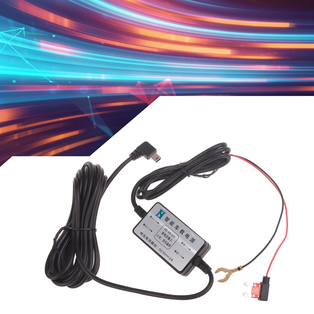 3.4M (11 футов) Автомобильный видеорегистратор, кабель питания, зарядное устройство, адаптер для видеорегистратора, выход 5 В/2 А, USB-блок питания