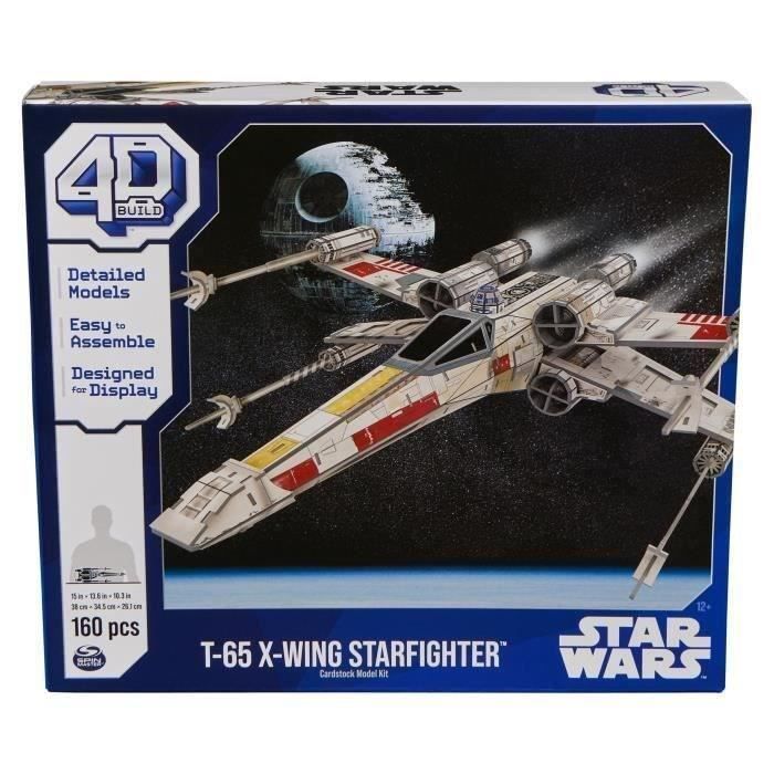 Star Wars - CHASSEUR X-WING - Maquette 4D à construire - 28 cm