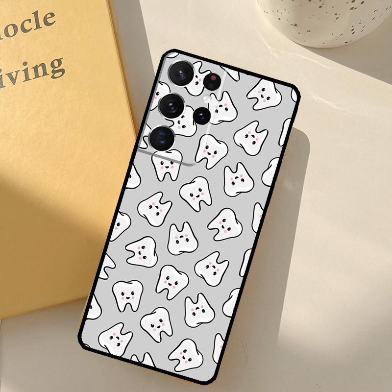 Чехол для телефона с рисунком зубов для стоматолога для Samsung Galaxy S23 S20 S21 S22 S24 S25 Ultra S9 S10 Plus S25 FE Защитный корпус