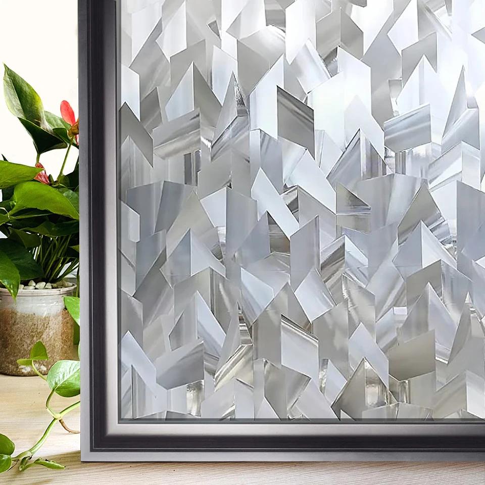 Широкий 75/90 см Тепло-контроль Радуга Окно Виниловая Защитная Тонировка Окна Солнцезащитная Пленка Неклеящиеся Наклейки Витражи