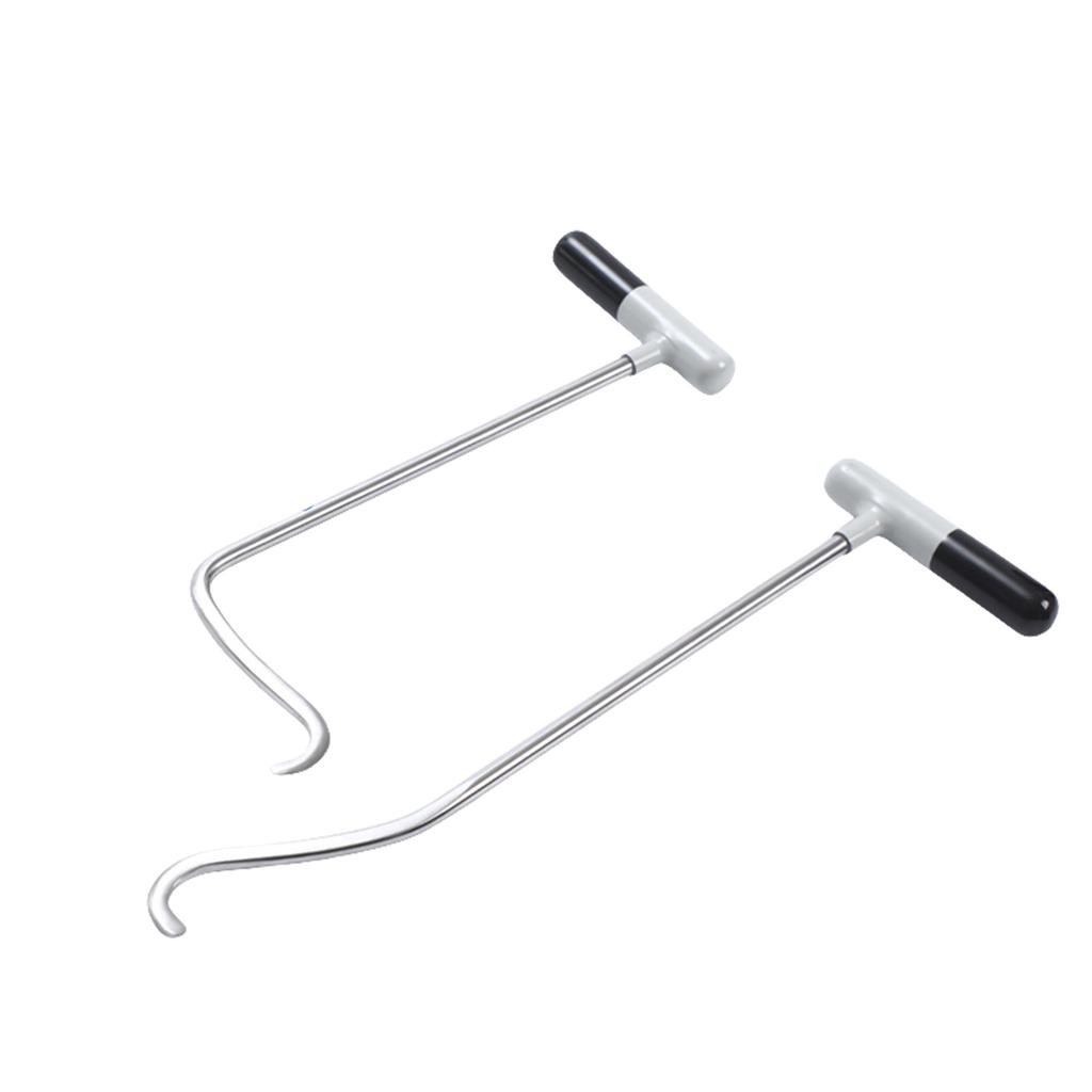 2Pcs Paintless Dent Remover Hook Tool Car Dent Repair Tool Rods Automotive Body Dent Repairing Pry Bar Dent Removal Rods