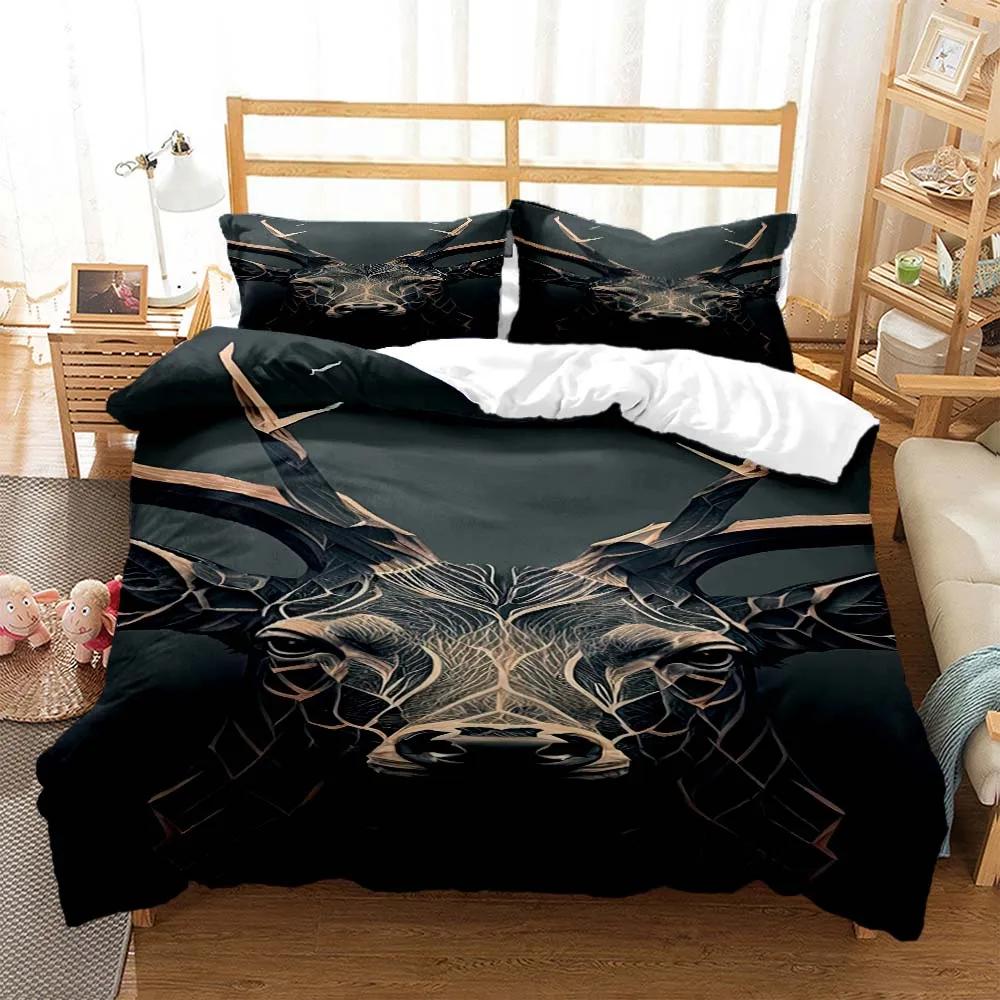 Milu Deer 3D Print Bedding Set Cozy Duvet Cover King Queen Twin Single Size Birthday Gift Boy Kid Bedroom Decoration