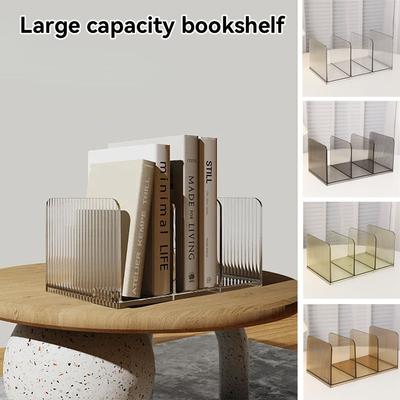 Прозрачный подставка для книг, книжная полка, настольная декоративная стойка для хранения книг, подставка для книг, школьные канцелярские принадлежности
