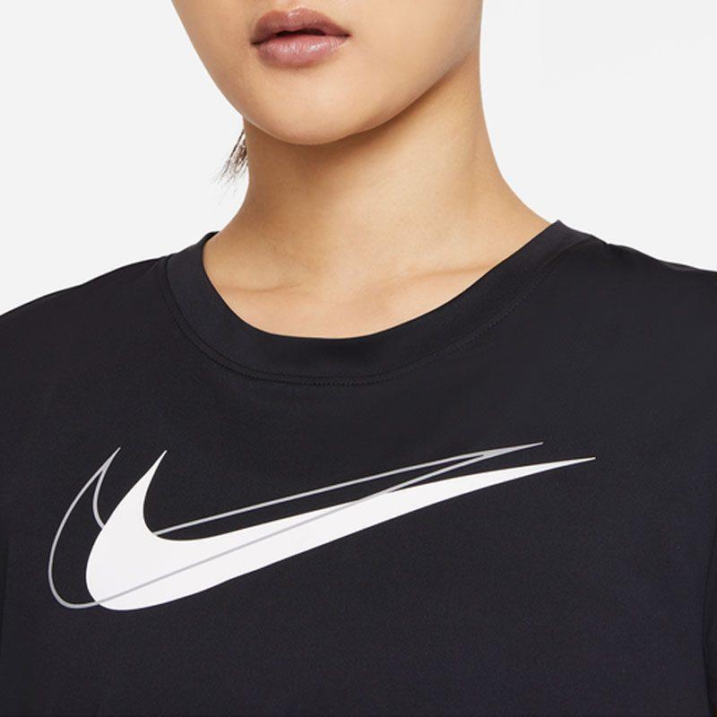Nike Футболки женские черные с круглым вырезом умеренные DR7570-010