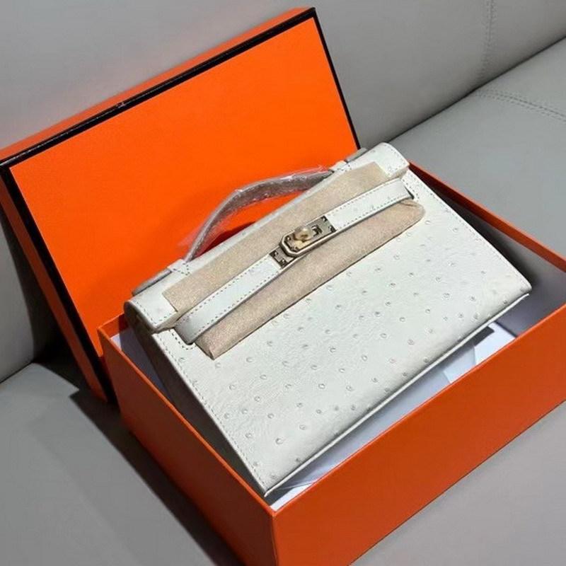 2026 Новая женская кожаная сумка первый слой рисунок страуса коровья кожа первое и второе поколение портативная на одно плечо через плечо женская сумка