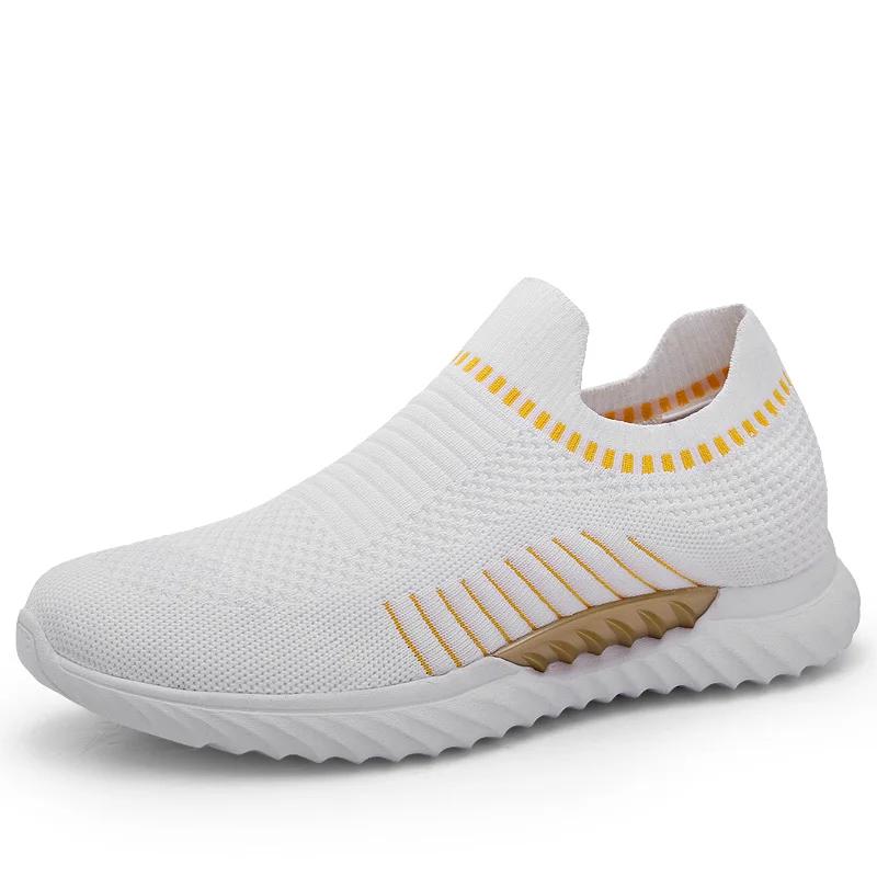 Высококачественные фирменные мужские сетчатые кроссовки Fly Woven Mesh, нескользящие, для спорта на открытом воздухе, для отдыха, мужские парковые кроссовки с мягкой подошвой