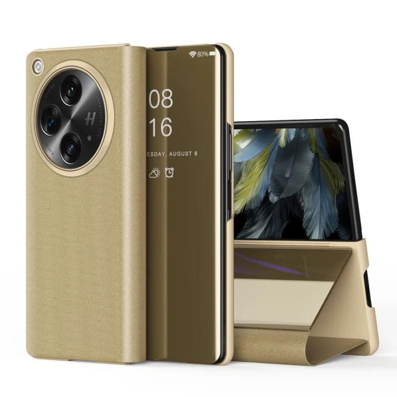 Чехол-книжка Smart View Mirror для OPPO Find N3, чехол-подставка, складной, противоударный, чехол, Fundas