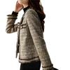 French Style Small Fragrance Coat Women's Tweed Short Jackets Female Autumn New Outwear Temperament Overcoat Ladies Top