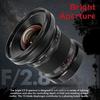 Pergear 14mm II Ultra Manual Lens with Angle of View for Canon Compatible with EOS and Other Mirrorless Cameras F2.8 Wide-Angle 114° Full-Frame EOS-R
