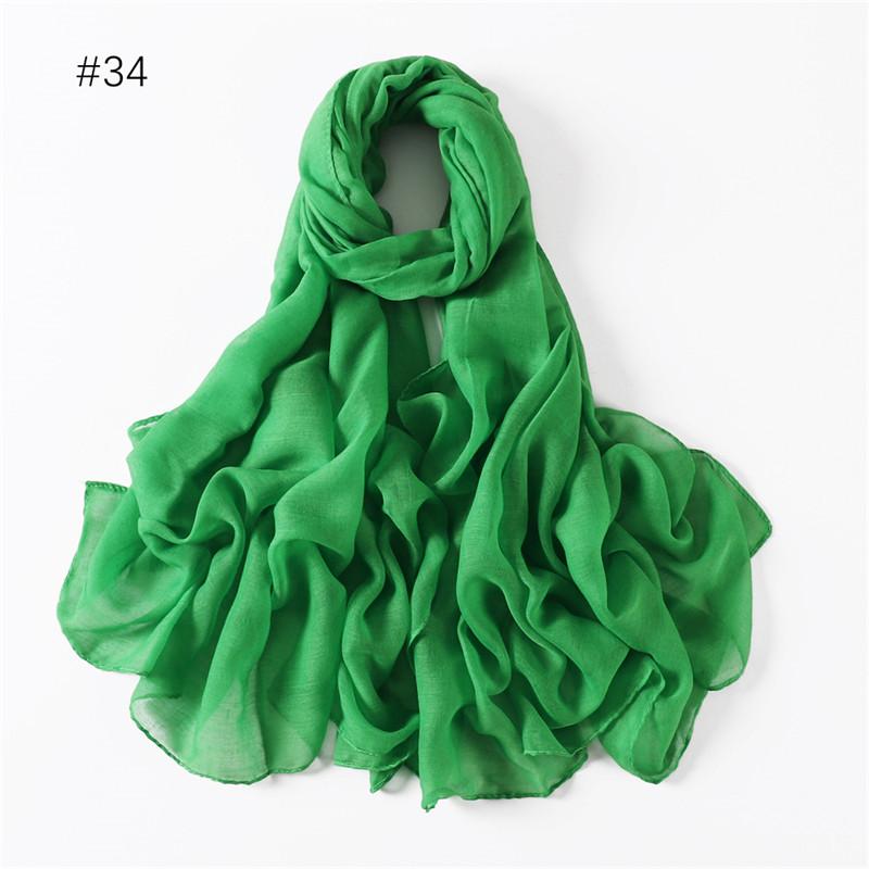 58 Colors Women Candy Color Voile Scarf Plain Solid Pashmina Female Warm Cotton Viscose Scarves Blanket Shawls And Wraps Bufanda