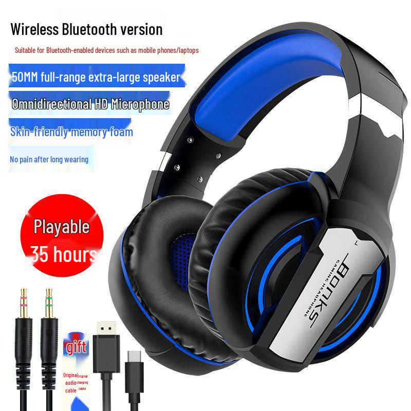 Беспроводные Bluetooth-наушники с оголовьем для Huawei, OPPO, Vivo, Apple: Глубокий бас, совместимость с играми