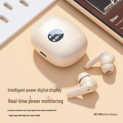 Премиальные беспроводные Bluetooth-наушники-вкладыши с долгим временем работы от аккумулятора и цифровым дисплеем