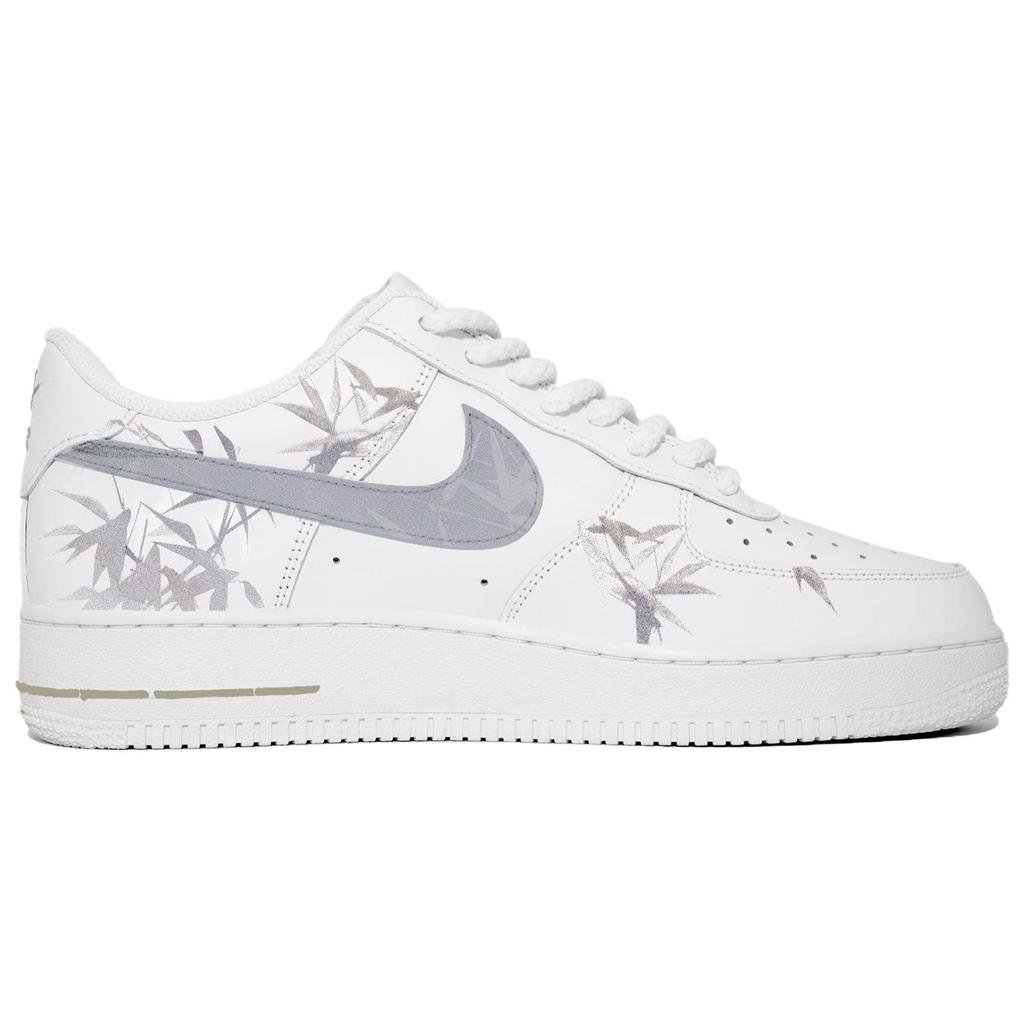 Nike Кроссовки Air Force 1 Устойчивость к ударам Низкие Скейтбордические Унисекс Белый Серый CW2288-111(Team113-S-BOX)