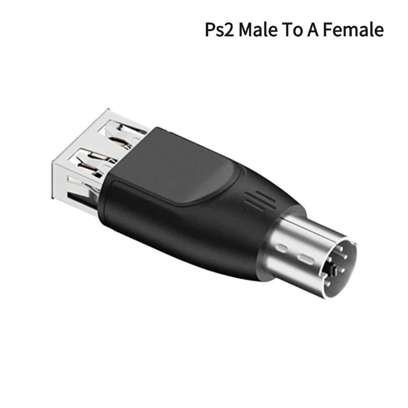 USB To For PS2 Adapter USB-A & Type-C Male To For PS2 Female Converter For Keyboard And Mouse Laptop Desktop Computer K4K4