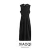 Fashion Style 2024 Spring New Arrival Women's Refined Stylish and Versatile Sleeveless Shoelace Bare Back Mid Length Long Length Dress