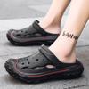 2024 Summer Outdoor Men's Slippers Garden Clogs Male Casual Shoes Fashion Luxury Sandals Comfort Home Soft Slippers 39-46