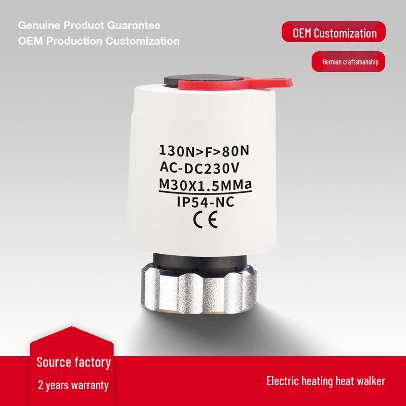 Smart Electric Actuator for Water Floor Heating Manifold, Normally Closed, Easy Installation
