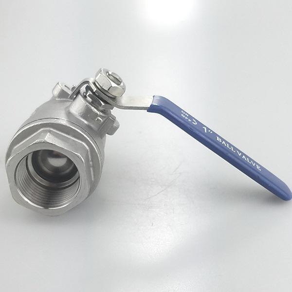 201/304 Stainless Steel Female Thread Ball Valve, Two-Piece, Available in 1/2", 3/4", 1", 2" (DN15-20)