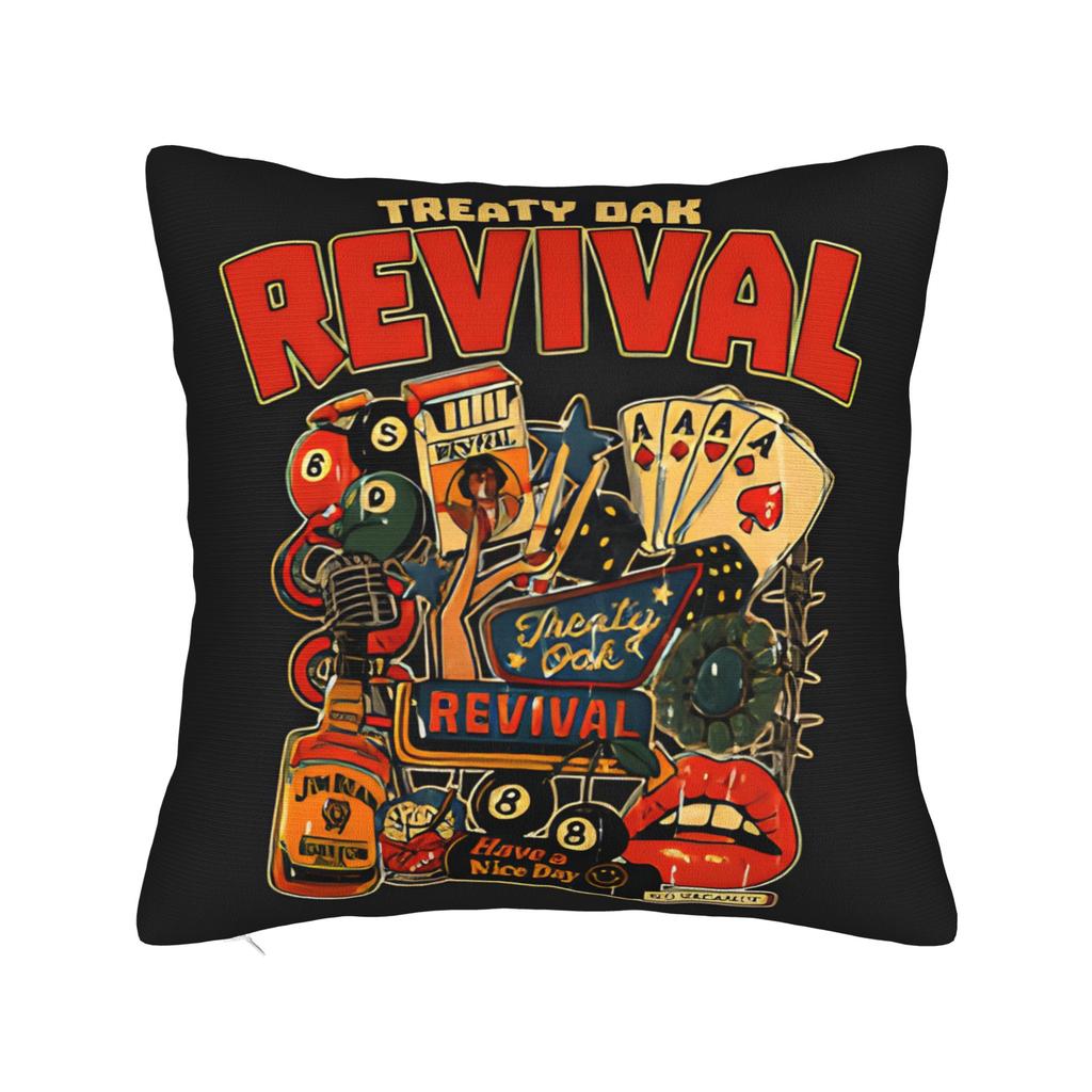 Country Music Band Treaty Oak Revival Pillow Cover Soft Cushion Cover Fashion Pillow Case For Sofa Car Home Decor